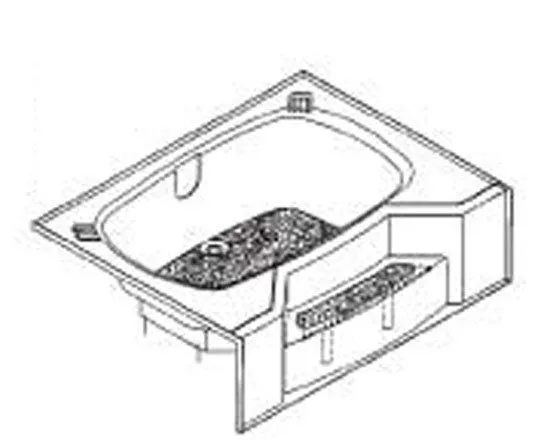 GARDEN TUB,40 X 54 WHITE